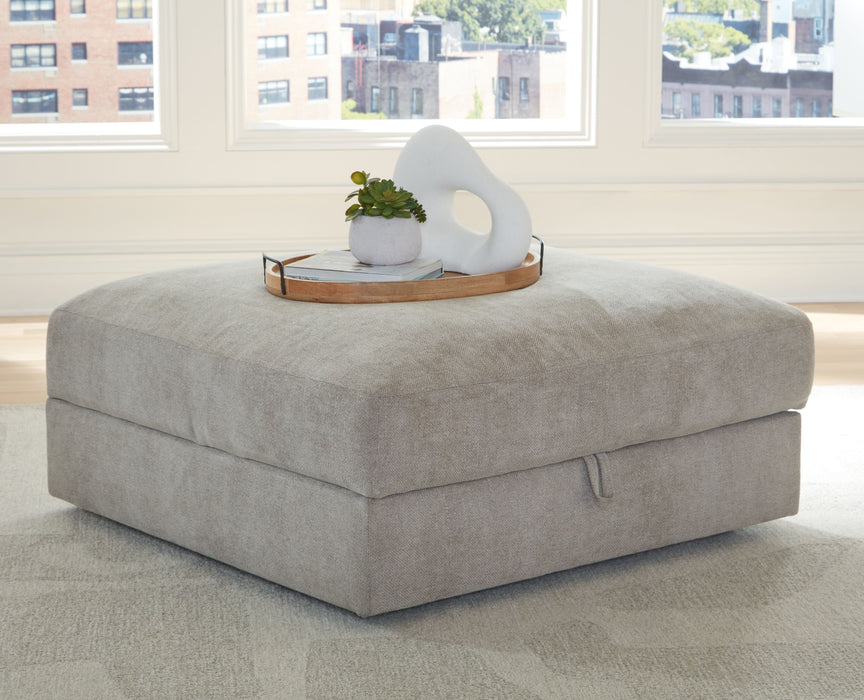 Aslan Court - Pebble - Ottoman With Storage