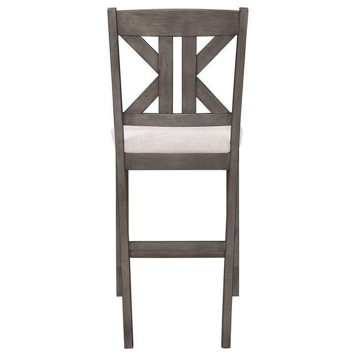 Athens - Wood Counter Chair With Cushion (Set of 2) - Barn Gray