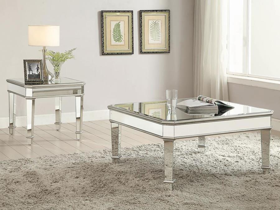 Eisley - End Table - Pearl Silver