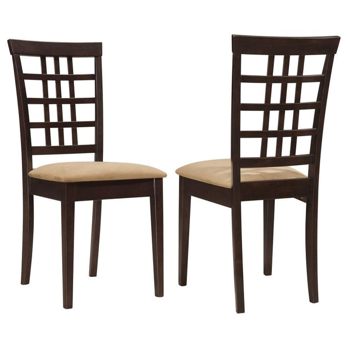 Kelso - Lattice Back Dining Side Chair (Set of 2) - Cappuccino