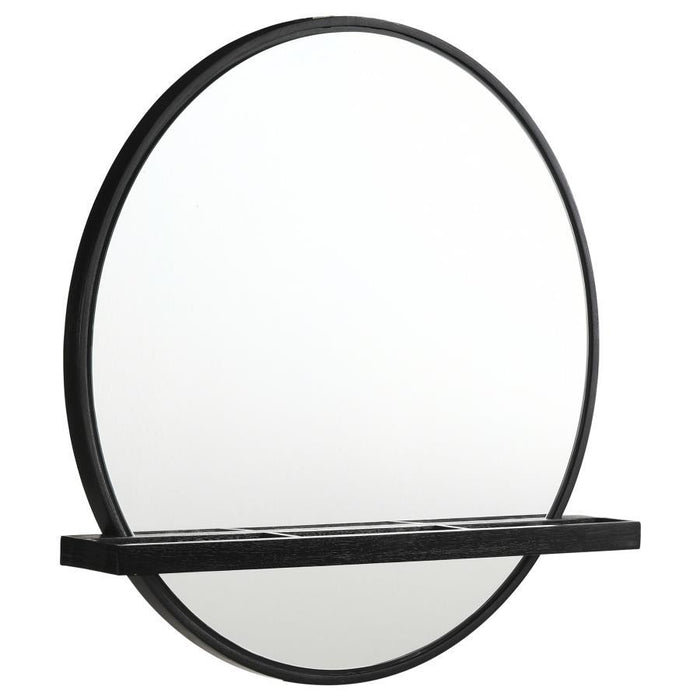 Arini - Round Vanity Wall Mirror With Shelf