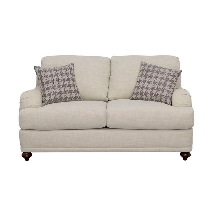 Glenn - Upholstered English Arm Loveseat - Light Gray