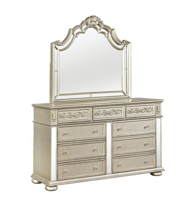 Heidi - 9-Drawer Dresser - Metallic Platinum