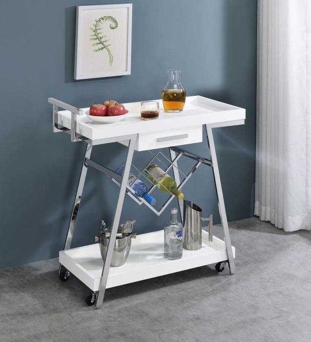 Kinney - 1-Drawer Engineered Wood Bar Cart