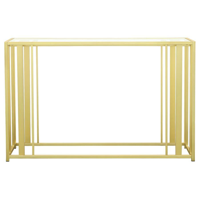 Adri - Glass Top Entryway Sofa Console Table