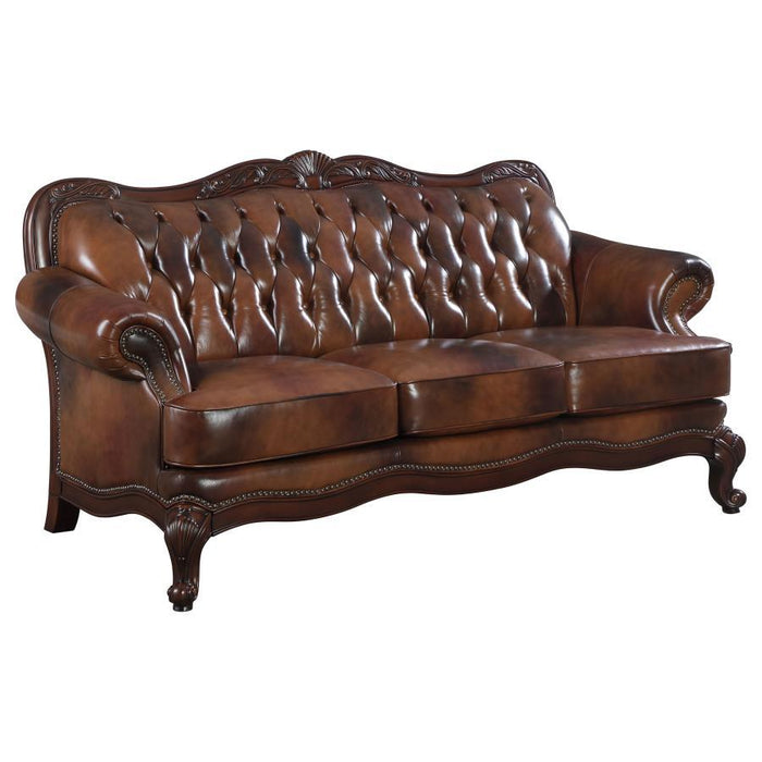 Victoria - Leather Upholstered Sofa Set