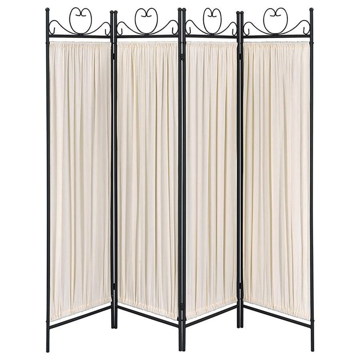 Dove - 4-Panel Room Divider Folding Shoji Screen - Beige