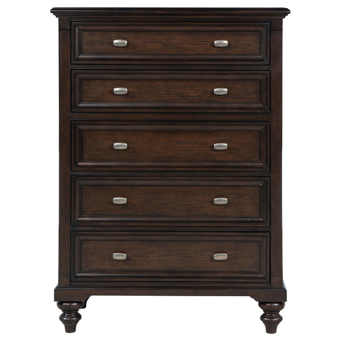 Andover - 5-Drawer Chest Of Drawers - Dark Oak