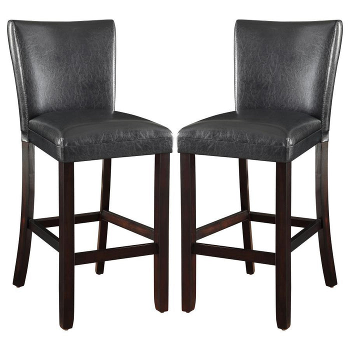 Alberton - Leatherette Upholstered Bar Chair (Set of 2) - Black