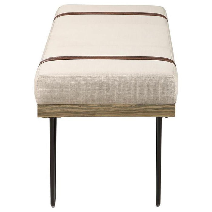 Austin - Fabric Upholstered Accent Bench - Beige