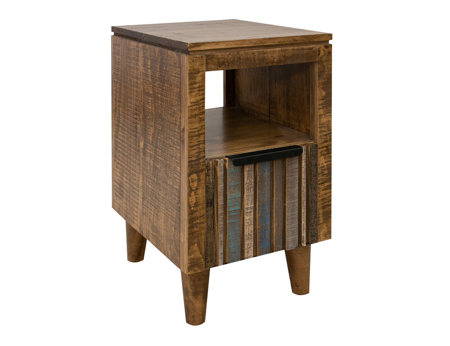 Tiza - Chairside Table - Peanut Brown