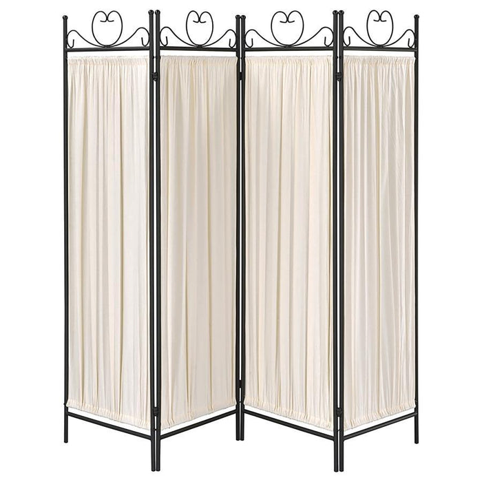 Dove - 4-Panel Room Divider Folding Shoji Screen - Beige