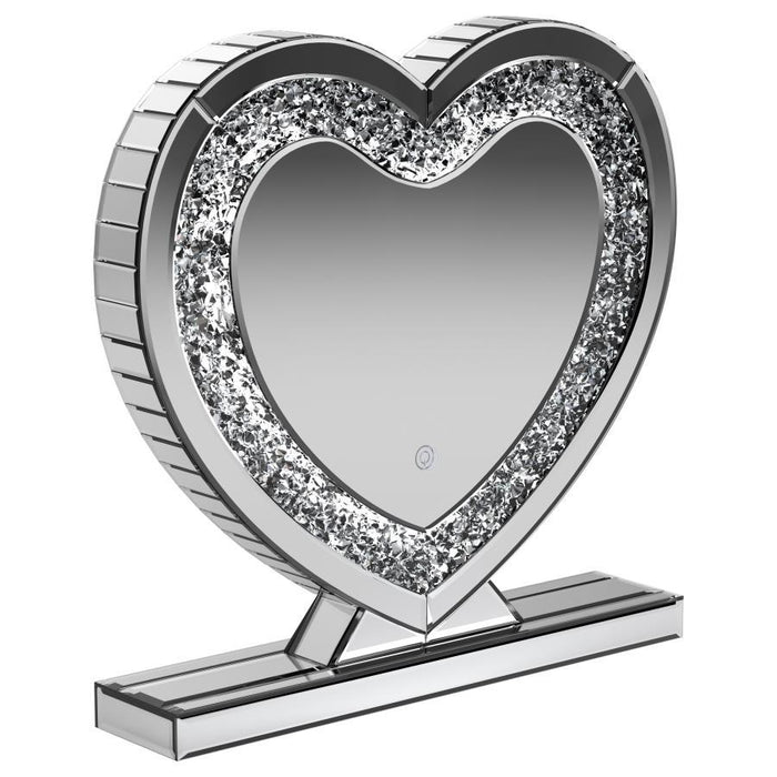 Euston - Heart Shaped Vanity Mirror - Silver