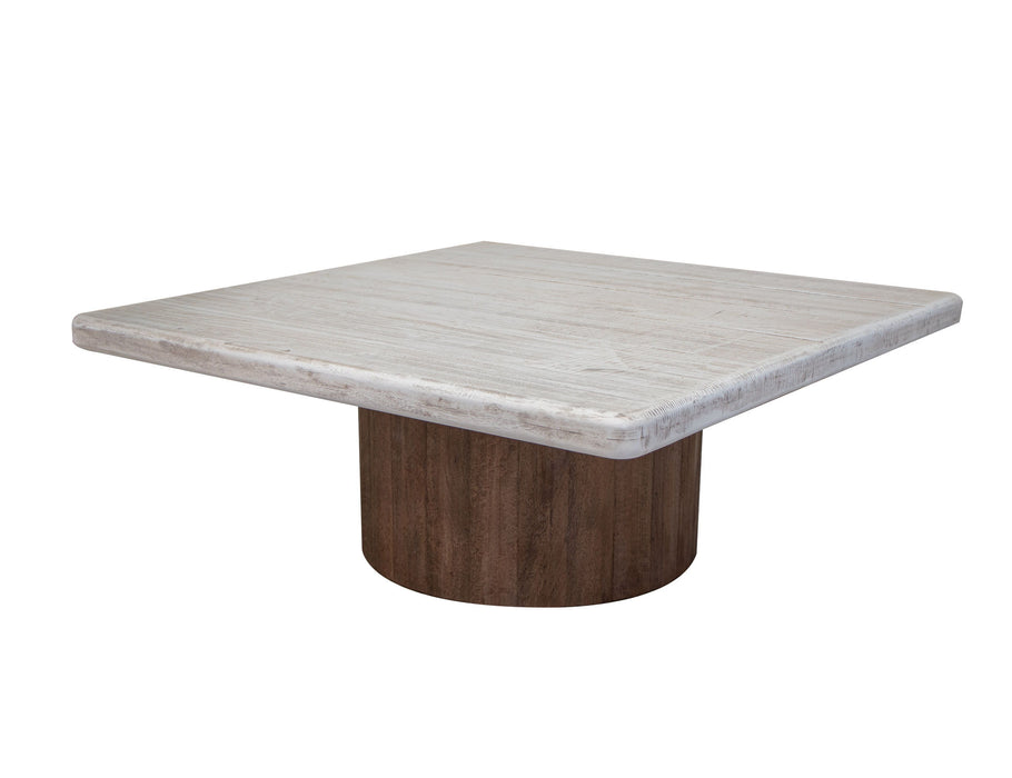 Sahara - Square Cocktail Table - Light Cream / Brown Caramel