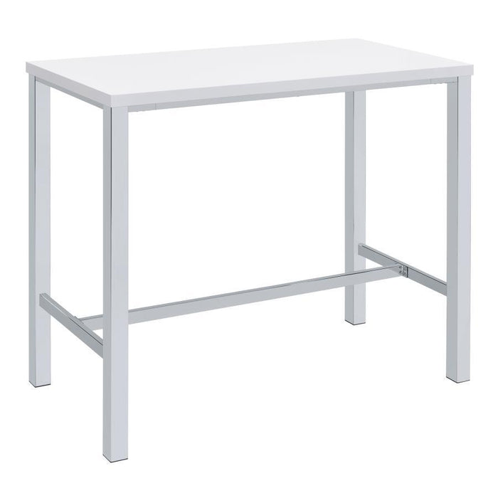 Natividad - 5 Piece Pub Height Bar Table Set - White High Gloss