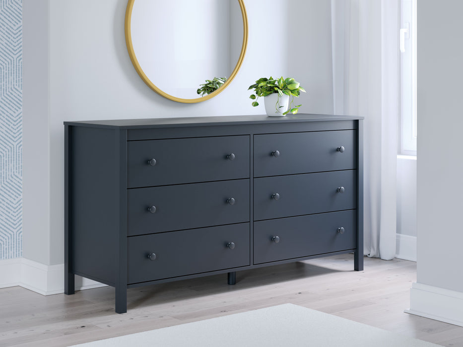 Simmenfort - Navy Blue - Six Drawer Dresser