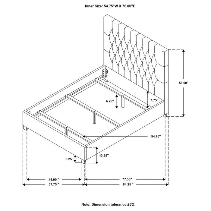 Chloe - Upholstered Panel Bed