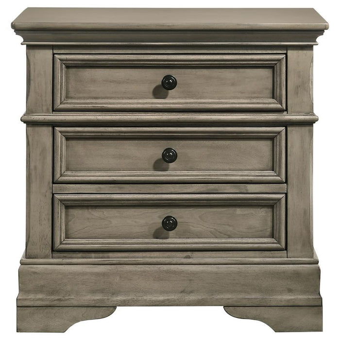 Manchester - 3-Drawer Nightstand - Wheat Brown