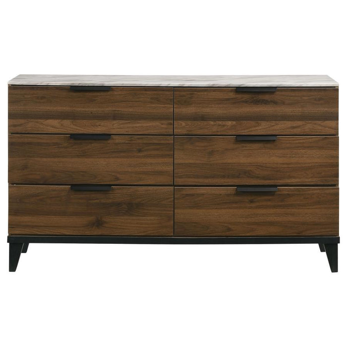 Mays - 6-Drawer Dresser - Walnut