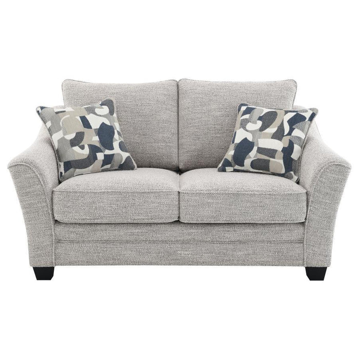 Tomkins - Boucle Upholstered Loveseat - Light Gray