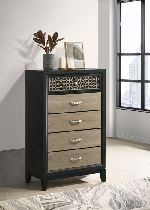 Valencia - 5-Drawer Bedroom Chest - Black