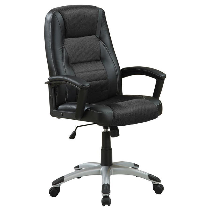 Dione - Upholstered Adjustable Home Office Desk Chair - Black