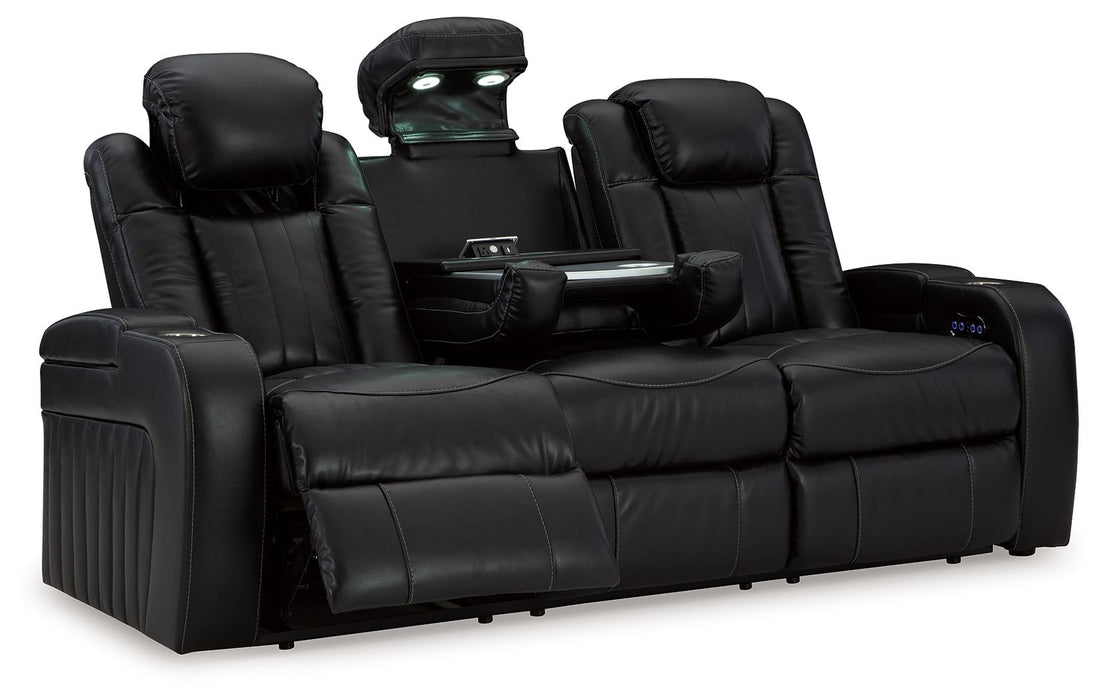 Caveman Den - Midnight - Power Reclining Sofa With Adj Headrest